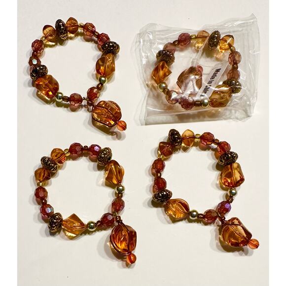 Vintage Saro Lifestyle NR59.O Drop Tassel Napkin Rings & Baho Beaded Napkin Ring - Picture 6 of 7